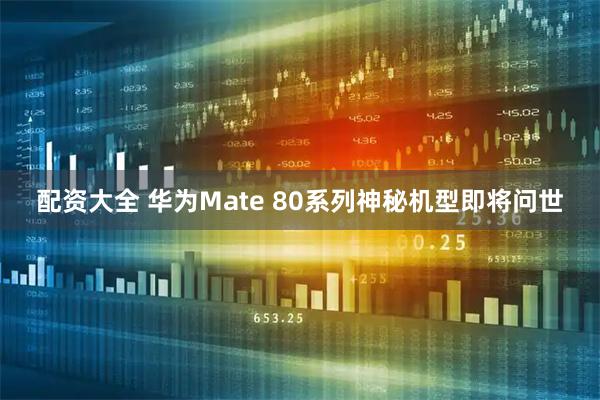 配资大全 华为Mate 80系列神秘机型即将问世